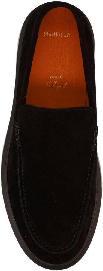 Manfield Heren Zwarte suède loafers - Foto 3