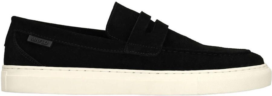 Manfield Heren Zwarte suède loafers