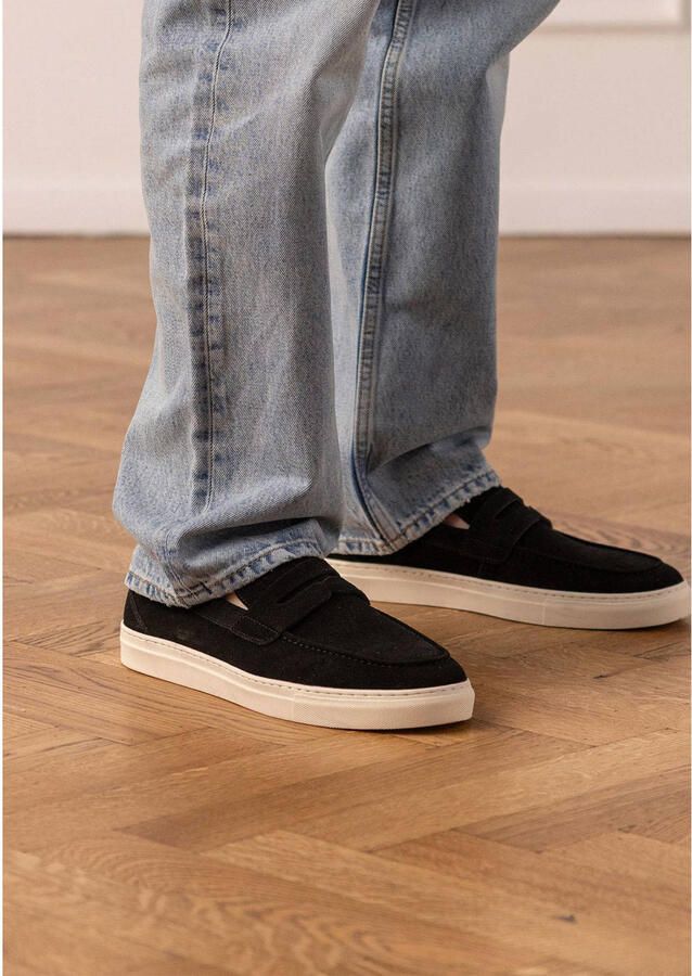 Manfield Heren Zwarte suède loafers - Foto 3