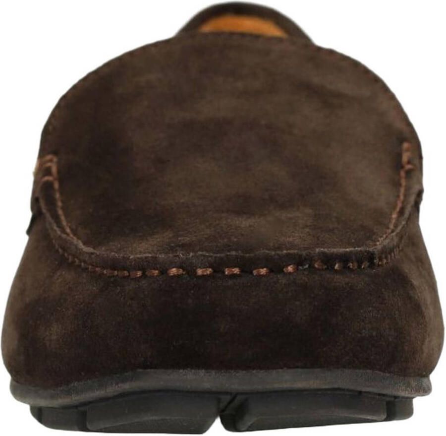 Manfield Heren Donkerbruine suède loafers - Foto 2