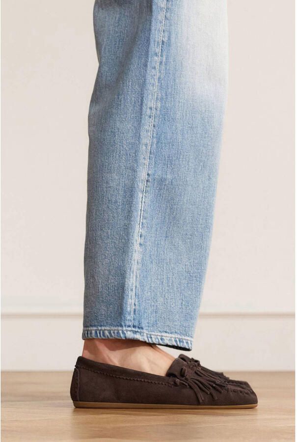 Manfield Dames Bruine suède loafers - Foto 3