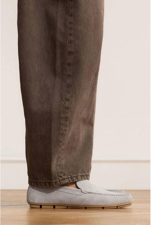 Manfield Heren Grijze suède loafers - Foto 3