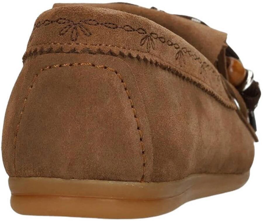 Manfield Dames Cognac suède loafers met veters - Foto 2