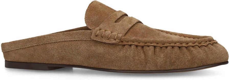 Manfield suède muiltjes cognac - Foto 3