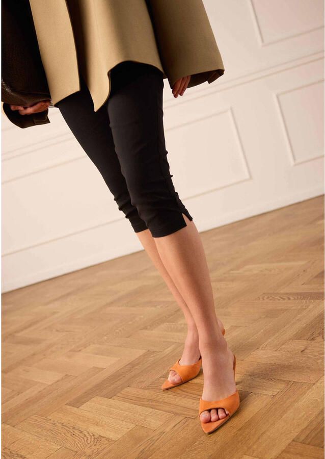 Manfield Dames Oranje suède pumps