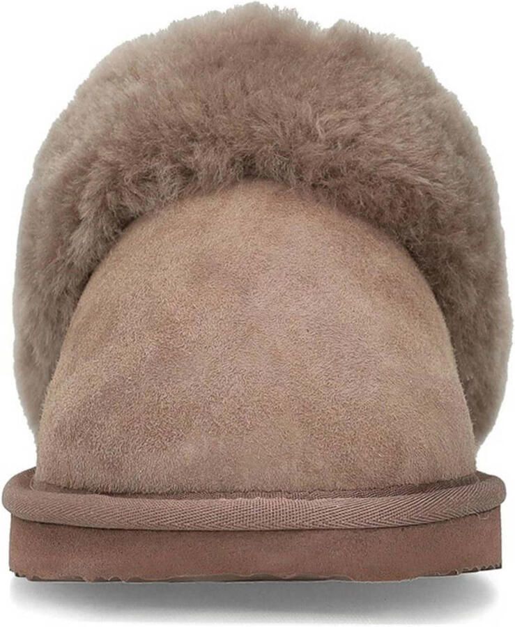 Manfield Dames Taupe suède pantoffels - Foto 2