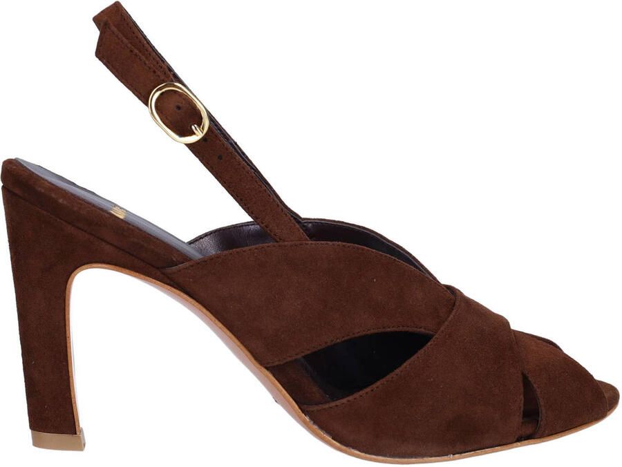 Manfield Dames Bruine suède slingbacks
