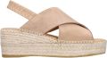 Manfield Dames Taupe suède sleehakken - Taupe
