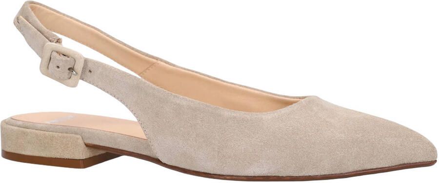 Manfield suède slingback loafers beige - Foto 3