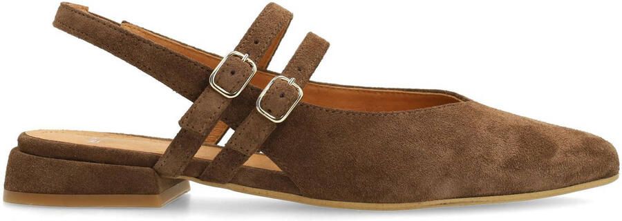 Manfield Dames x Gabriela Bruine suède slingbacks