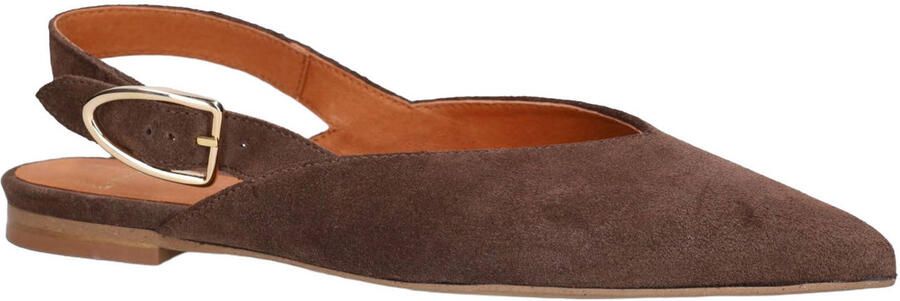 Manfield suède slingback loafers bruin - Foto 2