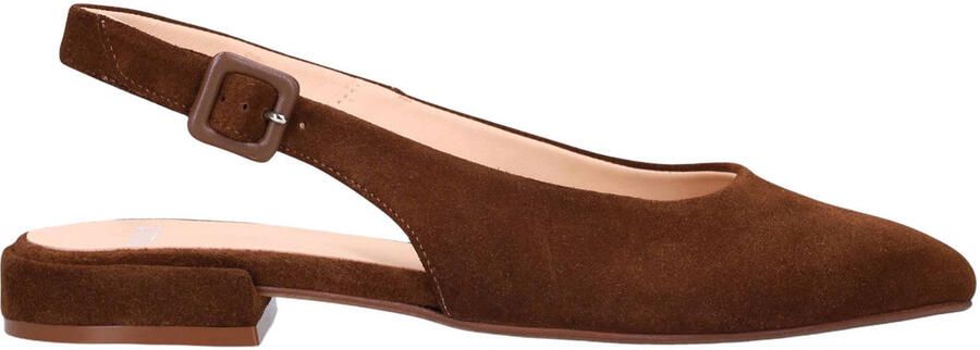 Manfield suède slingback loafers cognac