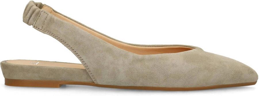 Manfield Dames Groene suède slingbacks