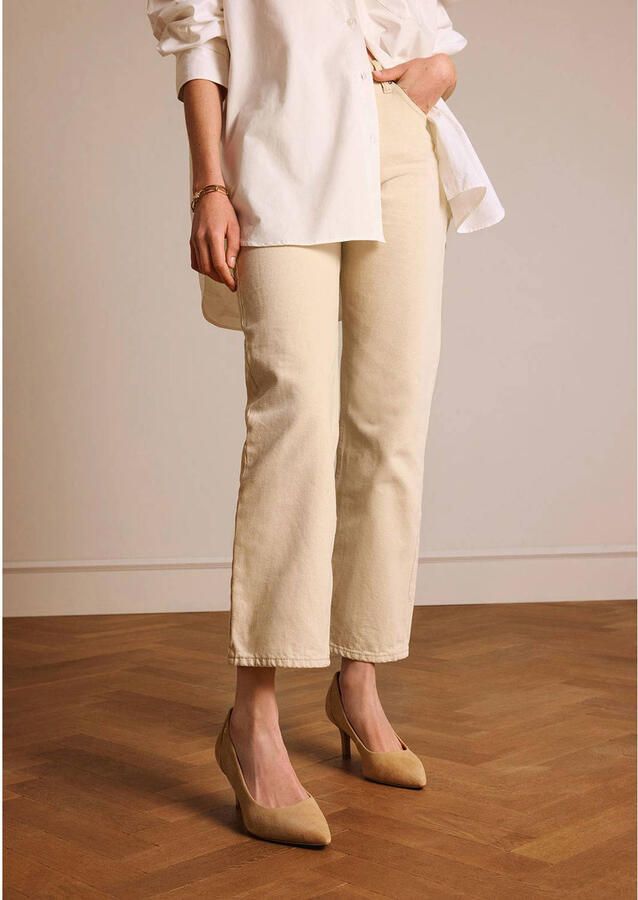 Manfield Dames Beige suède slingbacks
