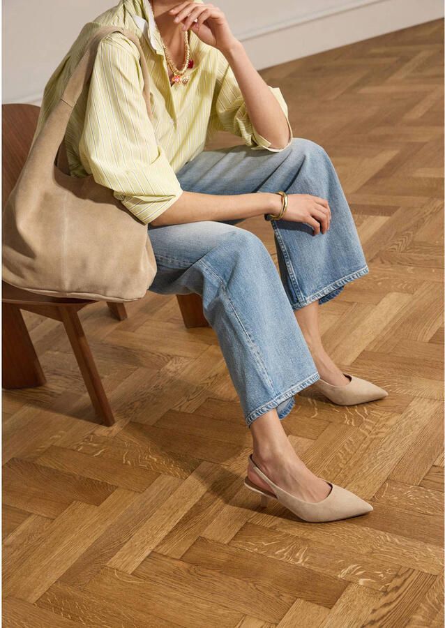 Manfield Dames Taupe suède slingbacks - Foto 2