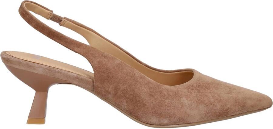 Manfield Dames Bruine suède slingbacks