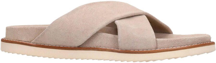 Manfield Heren Beige suède slippers - Foto 3
