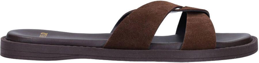Manfield Dames Bruine fluwelen slippers