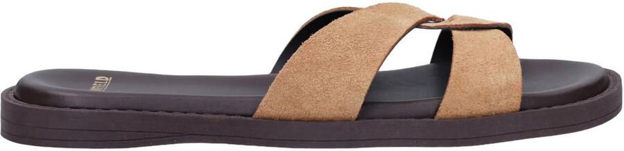 Manfield Dames Bruine suède slippers