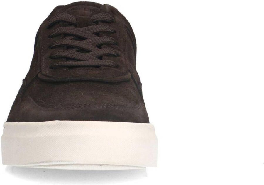 Manfield Heren Donker bruine suède sneakers