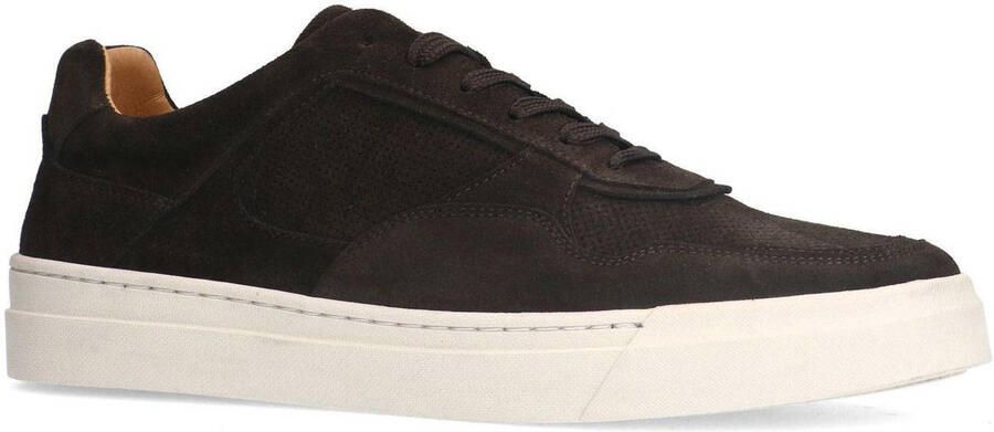 Manfield Heren Donker bruine suède sneakers - Foto 2