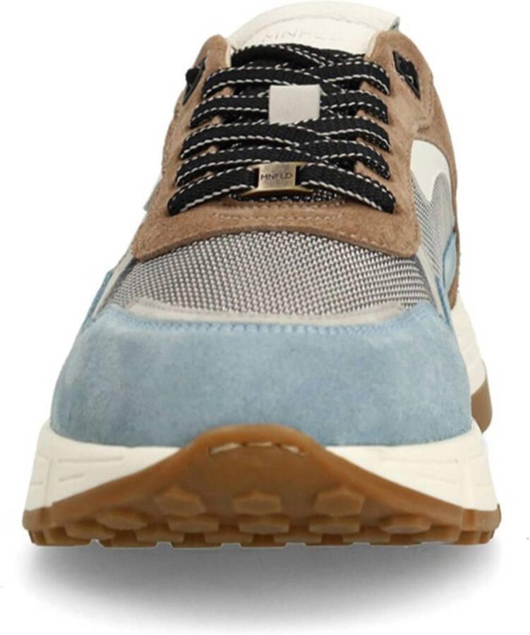 Manfield Heren Blauwe suède sneakers
