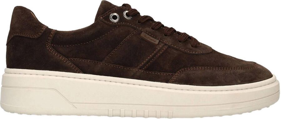 Manfield Heren Bruine suède sneakers