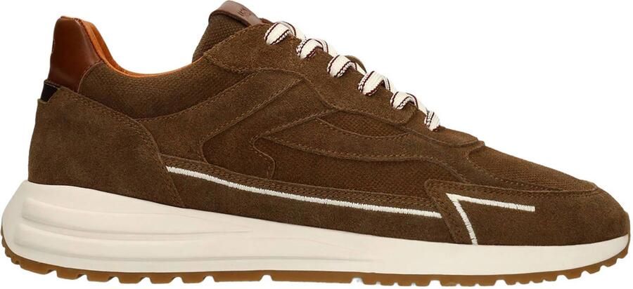 Manfield Heren Bruine suède sneakers
