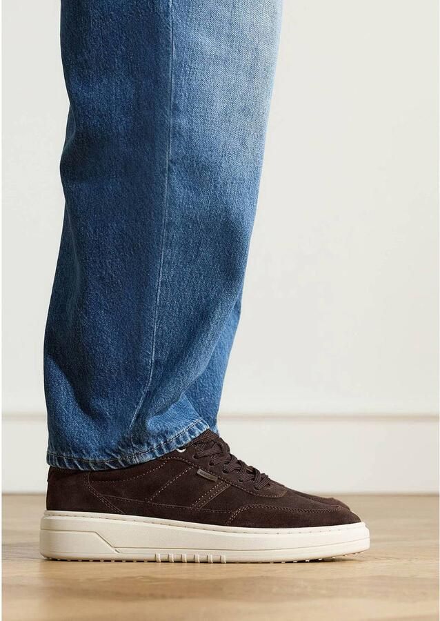 Manfield Heren Bruine suède sneakers - Foto 3