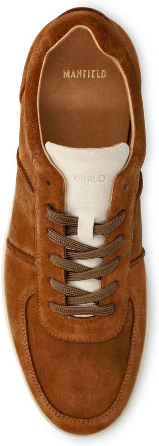Manfield Heren Cognac suède sneakers - Foto 3