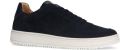 Manfield Heren Donkerblauwe suède sneakers - Blauw