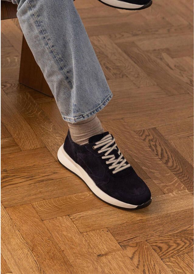 Manfield Donkerblauwe suède sneakers - Foto 2