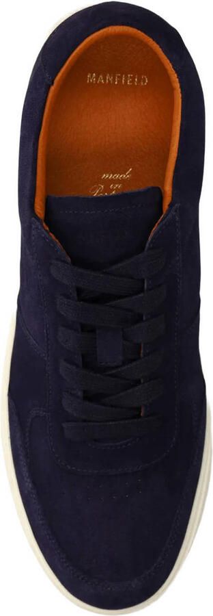 Manfield Heren Blauwe suède sneakers - Foto 3