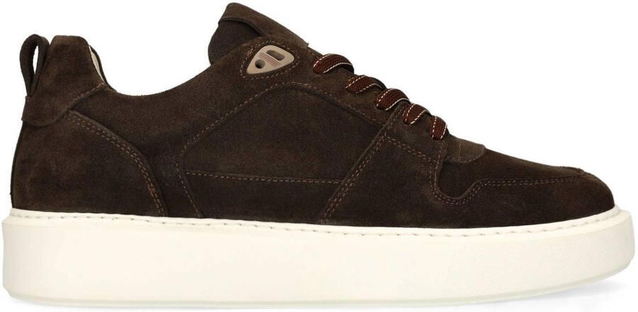 Manfield Heren Bruine suède sneakers