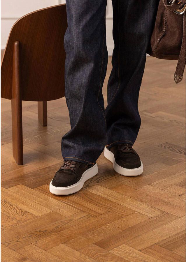 Manfield Heren Bruine suède sneakers - Foto 2