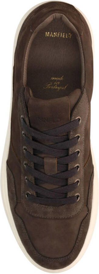 Manfield Heren Grijze suède sneakers - Foto 3