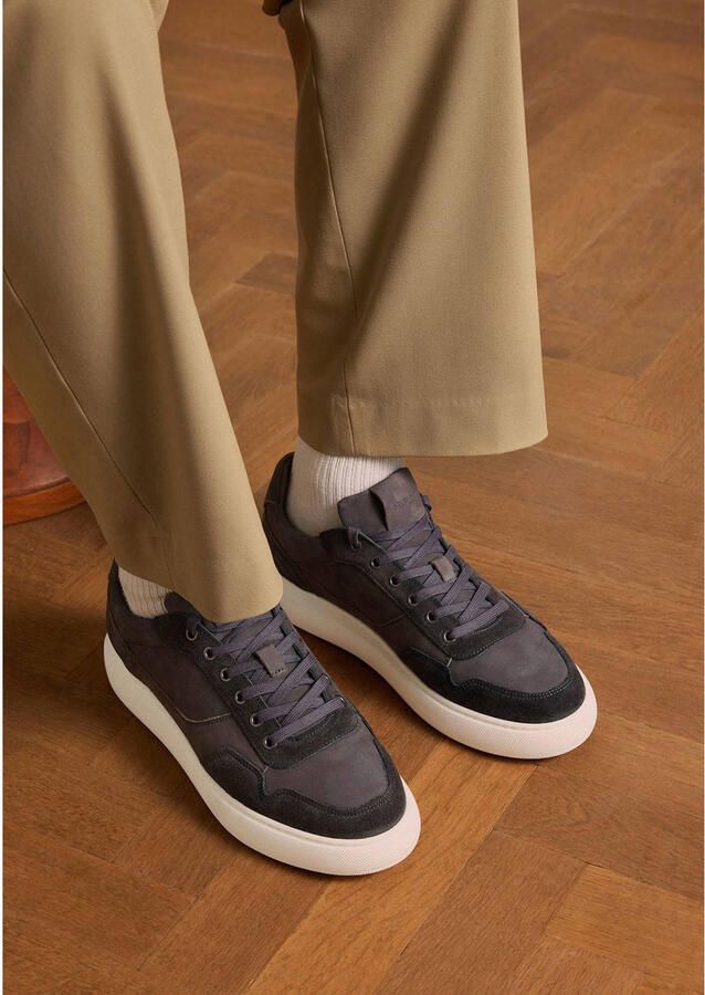Manfield Heren Grijze suède sneakers - Foto 2