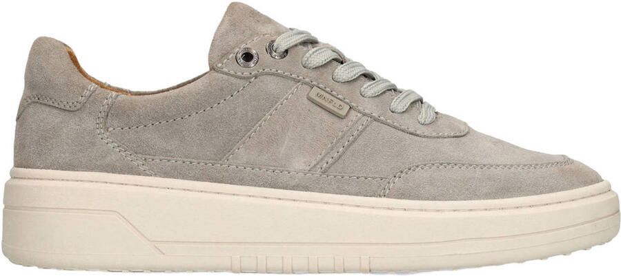 Manfield Heren Grijze suède sneakers