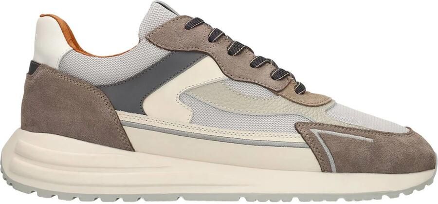 Manfield Heren Grijze suède sneakers
