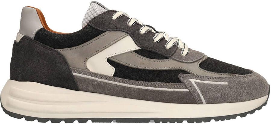 Manfield Heren Grijze suède sneakers