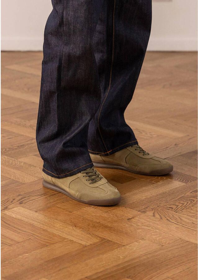 Manfield Heren Groene suède sneakers - Foto 2