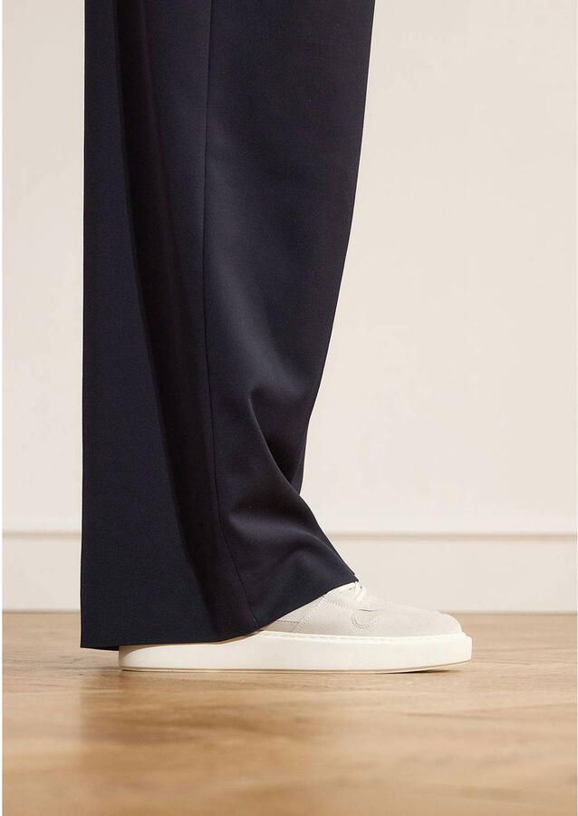 Manfield Heren Licht grijze suède sneakers - Foto 3