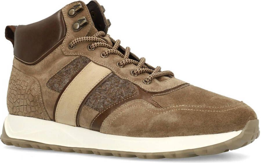 Manfield Heren Taupe suède veterschoenen - Foto 3