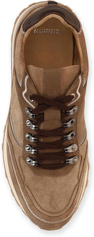 Manfield Heren Beige suède sneakers - Foto 3