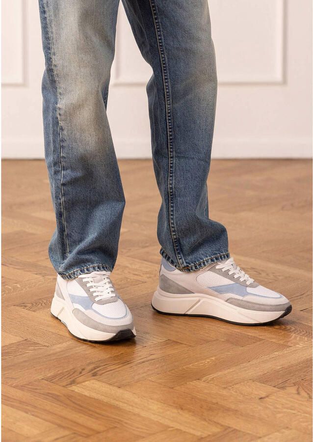 Manfield Heren Grijze suède sneakers