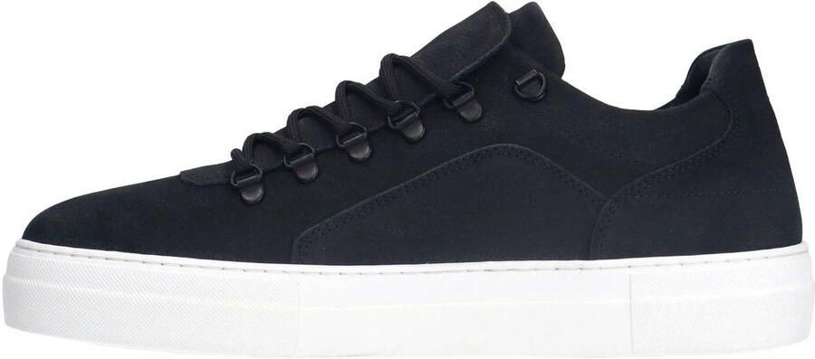 Manfield Heren Zwarte nubuck sneakers