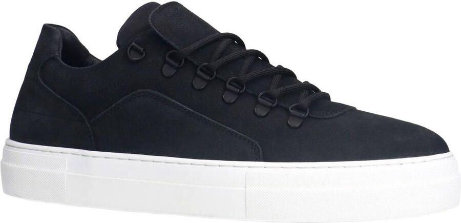 Manfield Heren Zwarte nubuck sneakers - Foto 2