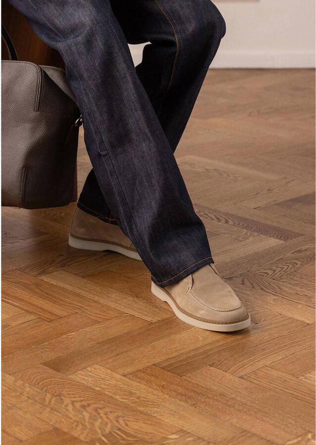 Manfield Heren Beige suède veterschoenen - Foto 2