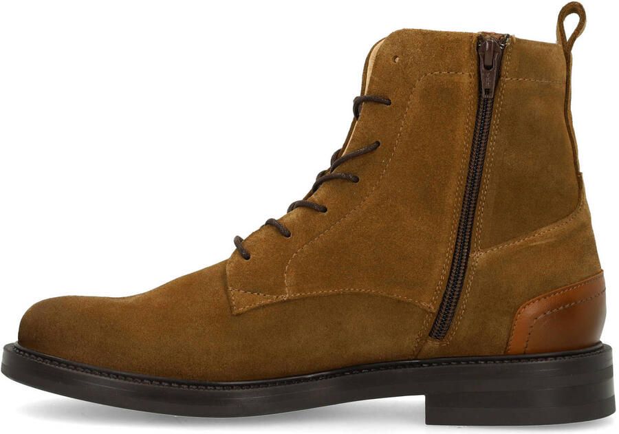 Manfield Heren Cognac suède veterboots - Foto 3