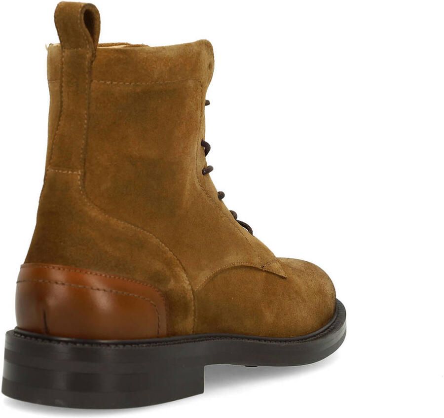 Manfield Heren Cognac suède veterboots - Foto 2